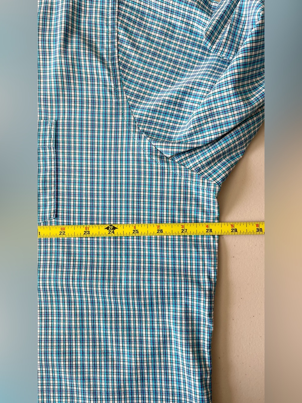 Peter Millar Summer Comfort XXL Blue Plaid Stretch Button Down Shirt - Picture 7 of 8